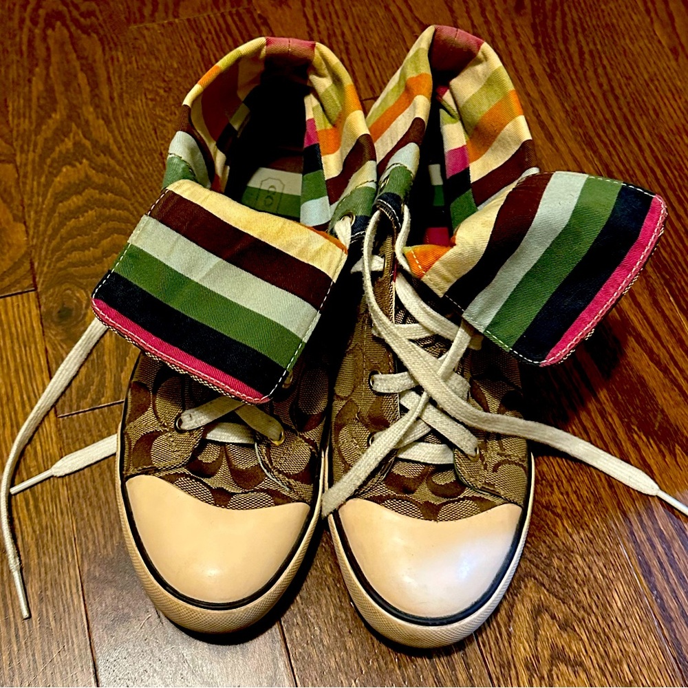 Coach Multicolor Striped Sneakers